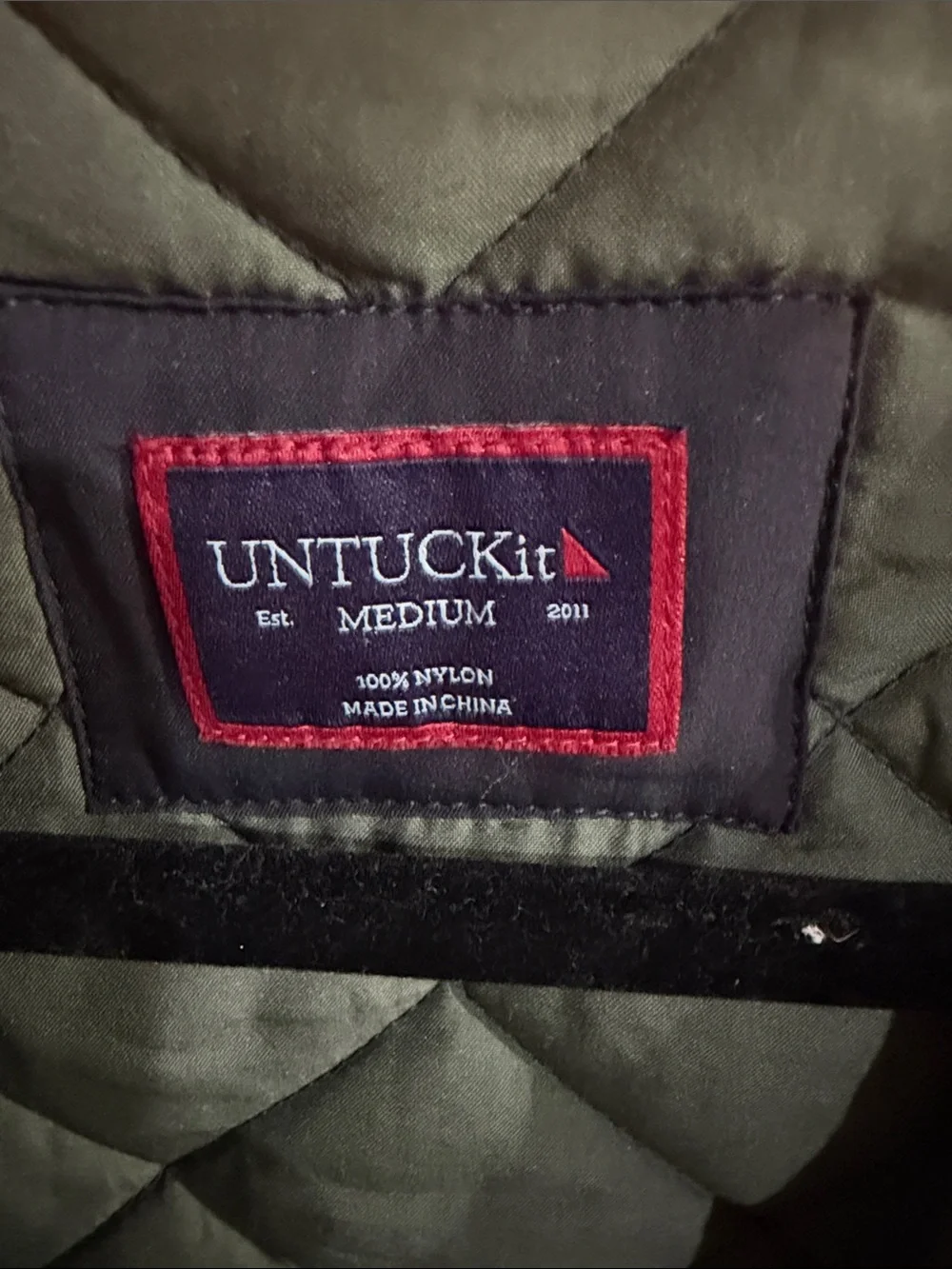 UNTUCKit Quilted Vest with Green Lining - Black
